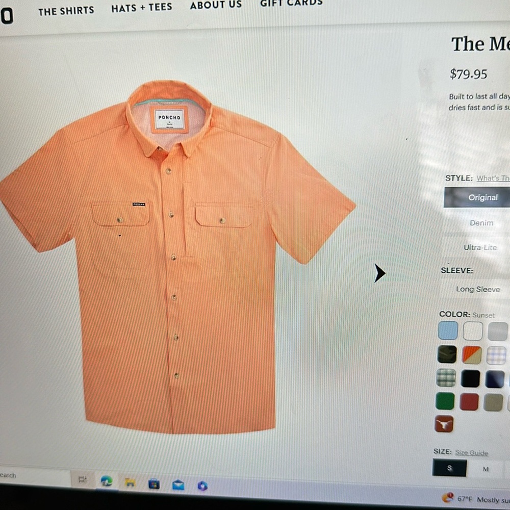 Poncho Men’s Medium Shirt